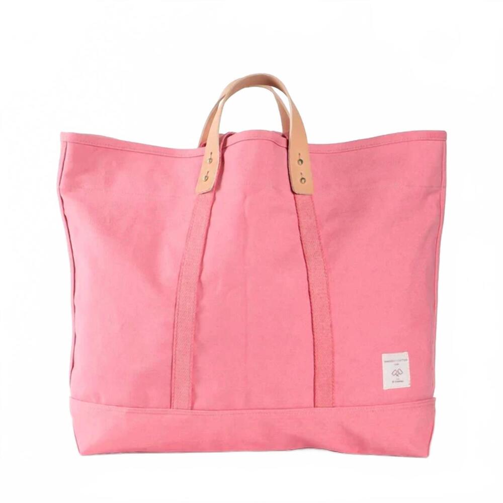 NEW IMMODEST COTTON women's large east west tote bag in flamingo